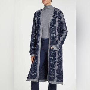 Anatomie Python Snake Print Zendaya 3D Yarn Long Line Duster Cardigan Size Small